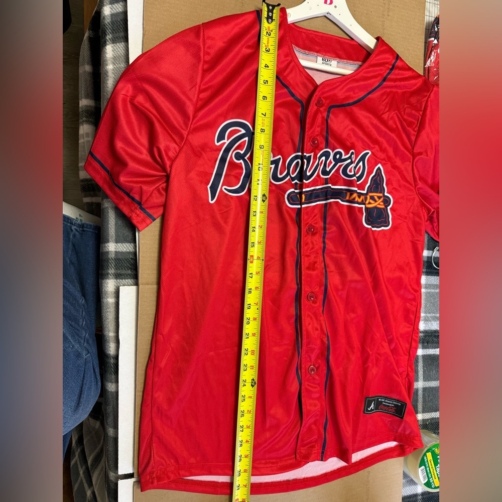 BDA Sports Red Atlanta Braves Baseball Jersey Number 23 Micheal Harris II Unisex - Picture 6 of 10